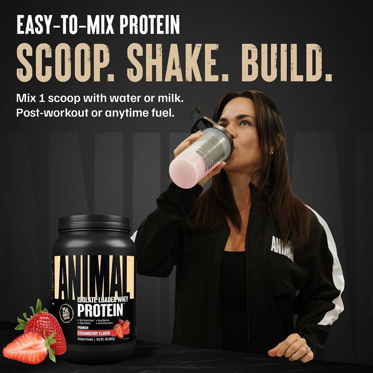 Animal Isolate Loaded Whey Protein Strawberry – 2 lb (907 g) - Image 5