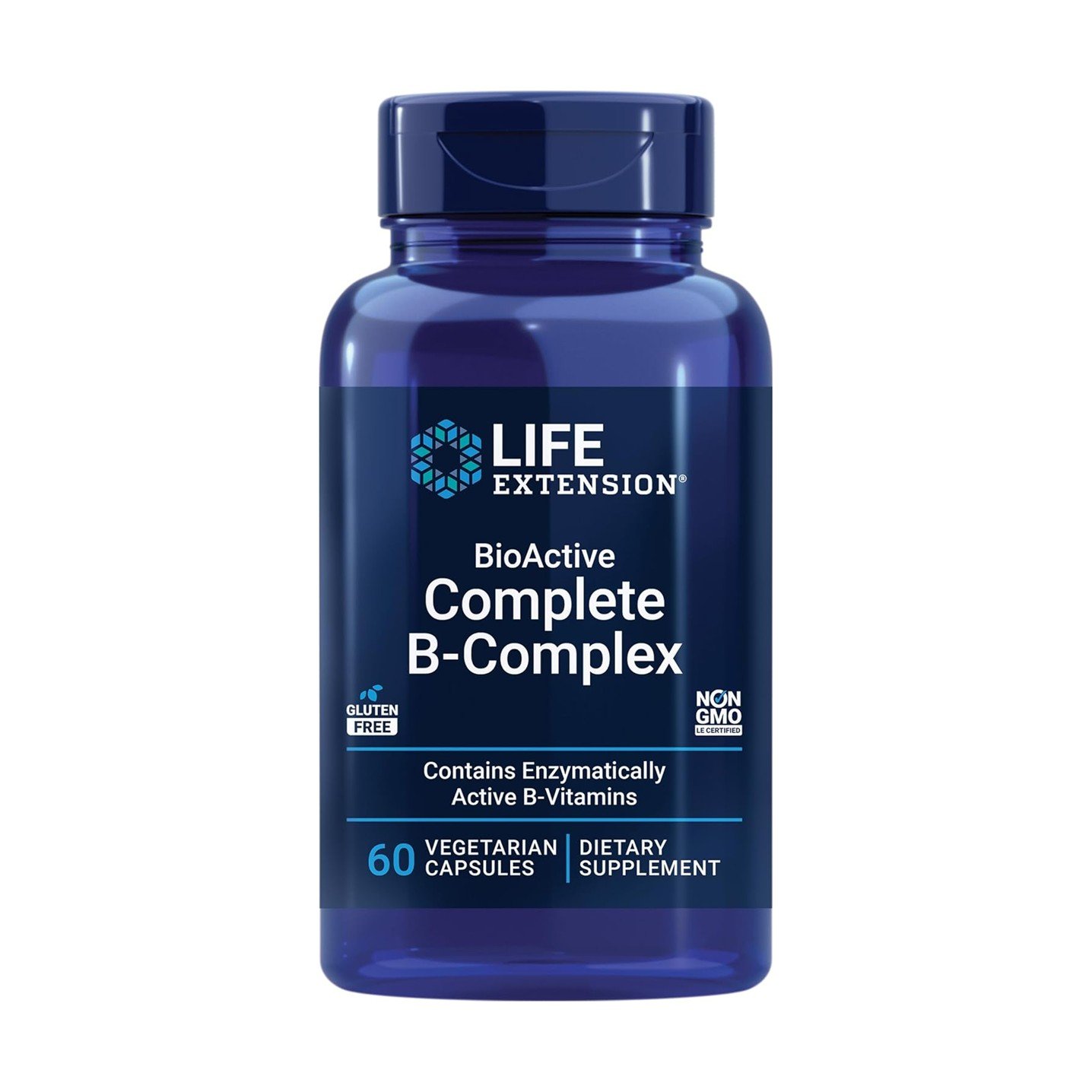 Life Extension BioActive Complete B-Complex – 60 Vegetarian Capsules