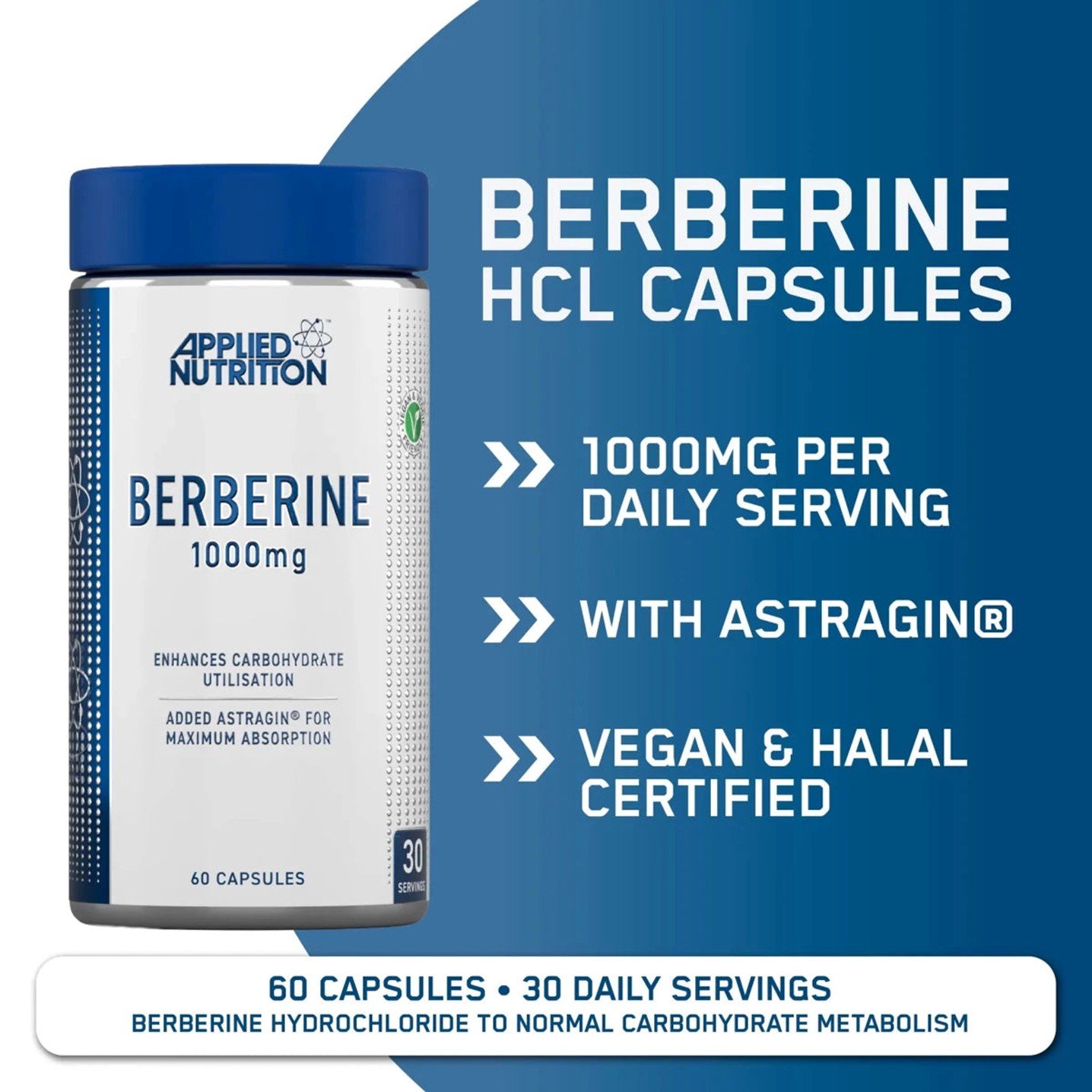 Applied Nutrition Berberine 1000 mg – 60 Capsules - Image 3