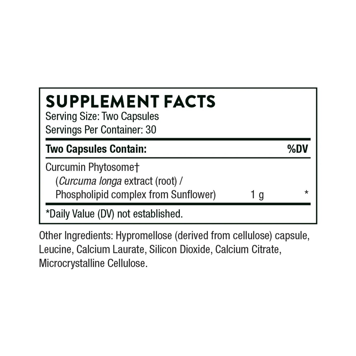 Thorne Curcumin Phytosome – 60 Capsules (500 mg per Capsule) - Image 2