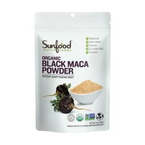 Sunfood Organic Black Maca Powder – 4 oz (113 g)