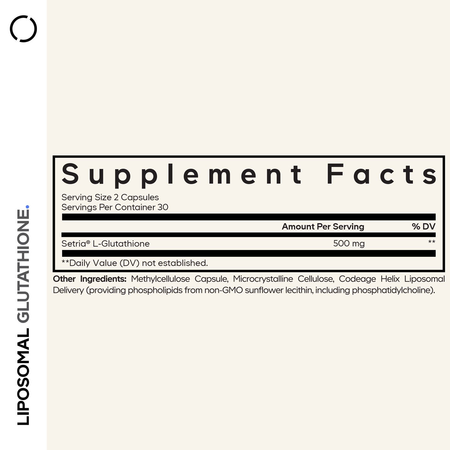 Codeage Liposomal Glutathione 250 mg – 60 Vegetable Capsules - Image 2