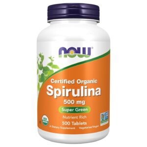 NOW Foods Certified Organic Spirulina 500 mg – 500 Tablets