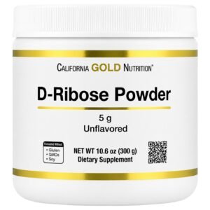 California Gold Nutrition D-Ribose Powder Unflavored – 300 g