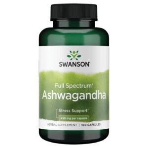 Swanson Full Spectrum Ashwagandha 450 mg – 100 Vegan Capsules
