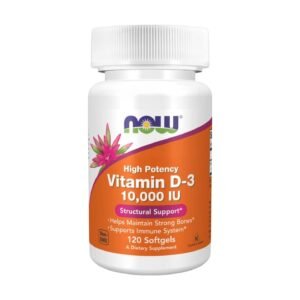 NOW Foods Vitamin D-3 High Potency 10,000 IU – 120 Softgels