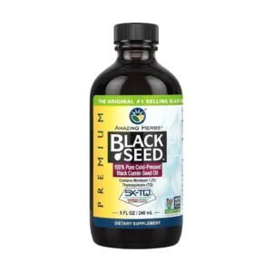 Amazing Herbs Premium Black Seed Oil Cold-Pressed – 8 fl oz (240 ml)