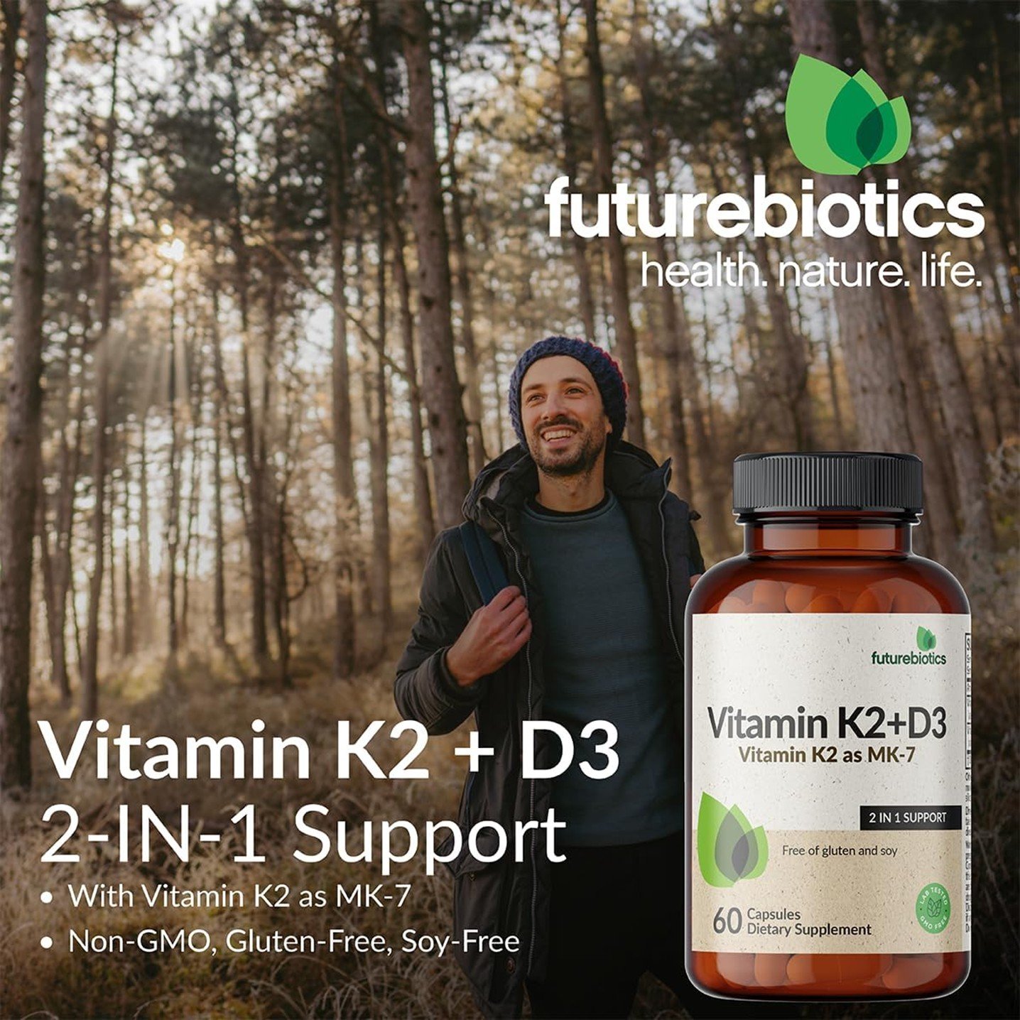 Futurebiotics Vitamin K2 + D3 – 120 Capsules - Image 3