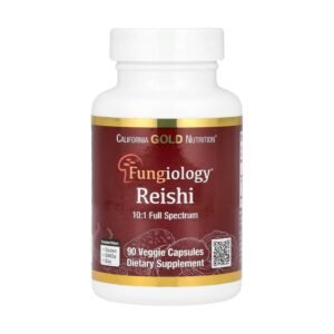 California Gold Nutrition Reishi Full Spectrum Organic – 90 Veggie Capsules (600 mg per Capsule)