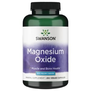 Swanson Magnesium Oxide 200 mg – 250 Capsules