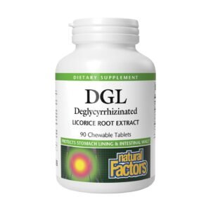 Natural Factors DGL Licorice Root Extract – 90 Chewable Tablets