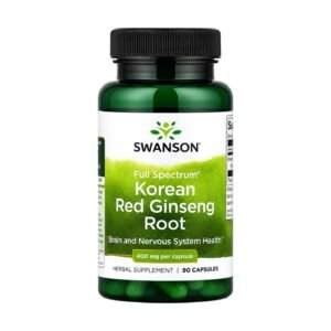 Swanson Full Spectrum Korean Red Ginseng Root 400 mg – 90 Capsules