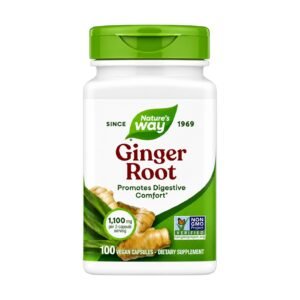 Nature's Way Ginger Root 550 mg – 100 Vegan Capsules