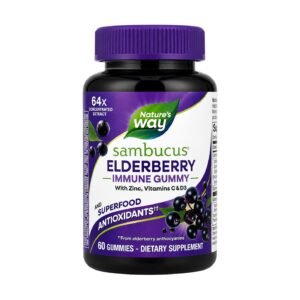 Nature’s Way Sambucus Elderberry Immune Gummies – 60 Gummies