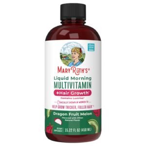 MaryRuth's, Liquid Morning Multivitamin + Hair Growth, Dragon Fruit Melon, 15.22 fl oz (450 ml)