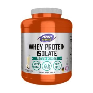 NOW Foods Sports Whey Protein Isolate Creamy Vanilla – 5 lbs (2,268 g)