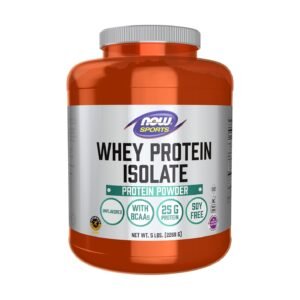 NOW Sports Whey Protein Isolate Unflavored – 5 lbs (2,268 g)