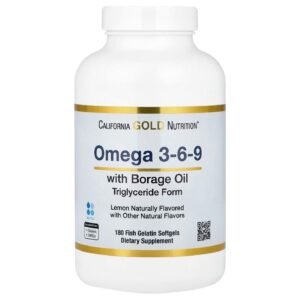 California Gold Nutrition Omega 3-6-9 Lemon – 180 Softgels