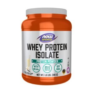 NOW Foods Sports Whey Protein Isolate Creamy Vanilla – 1.8 lbs (816 g)