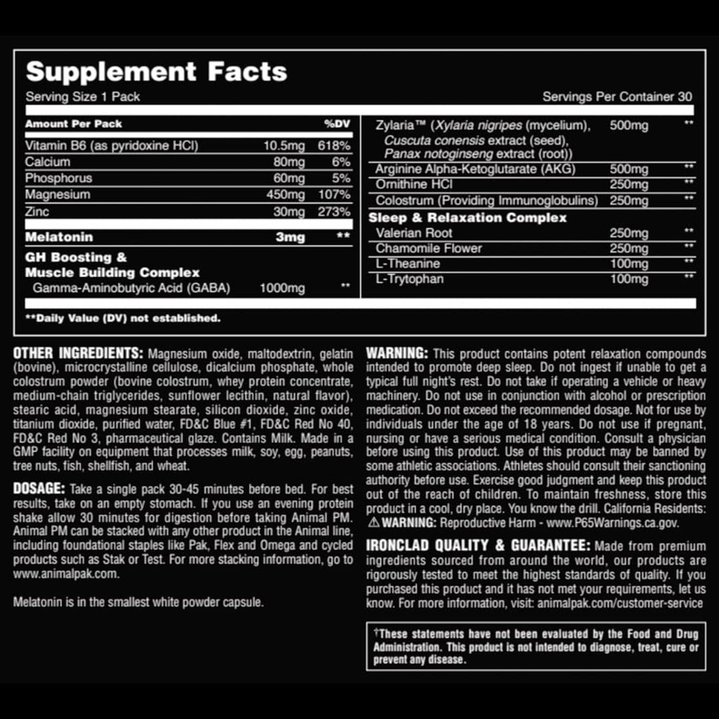 Animal PM Sleep & Nighttime Recovery – 30 Packs - Image 2