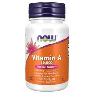 NOW Foods Vitamin A 3,000 mcg (10,000 IU) – 100 Softgels
