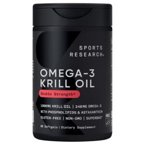 Sports Research Omega-3 Krill Oil 1000 mg – 60 Softgels