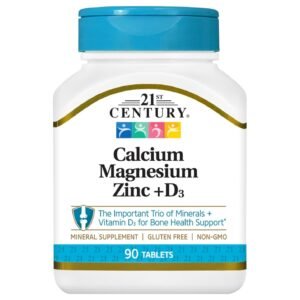 21st Century Calcium Magnesium Zinc + D3 – 90 Tablets