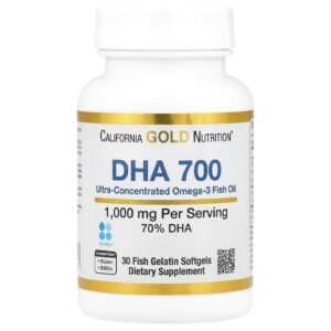 California Gold Nutrition DHA 700 Fish Oil 1000 mg – 30 Softgels