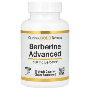 California Gold Nutrition Berberine Advanced 550 mg – 60 Veggie Capsules