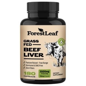 Forest Leaf Grass-Fed Beef Liver 750 mg – 180 Capsules
