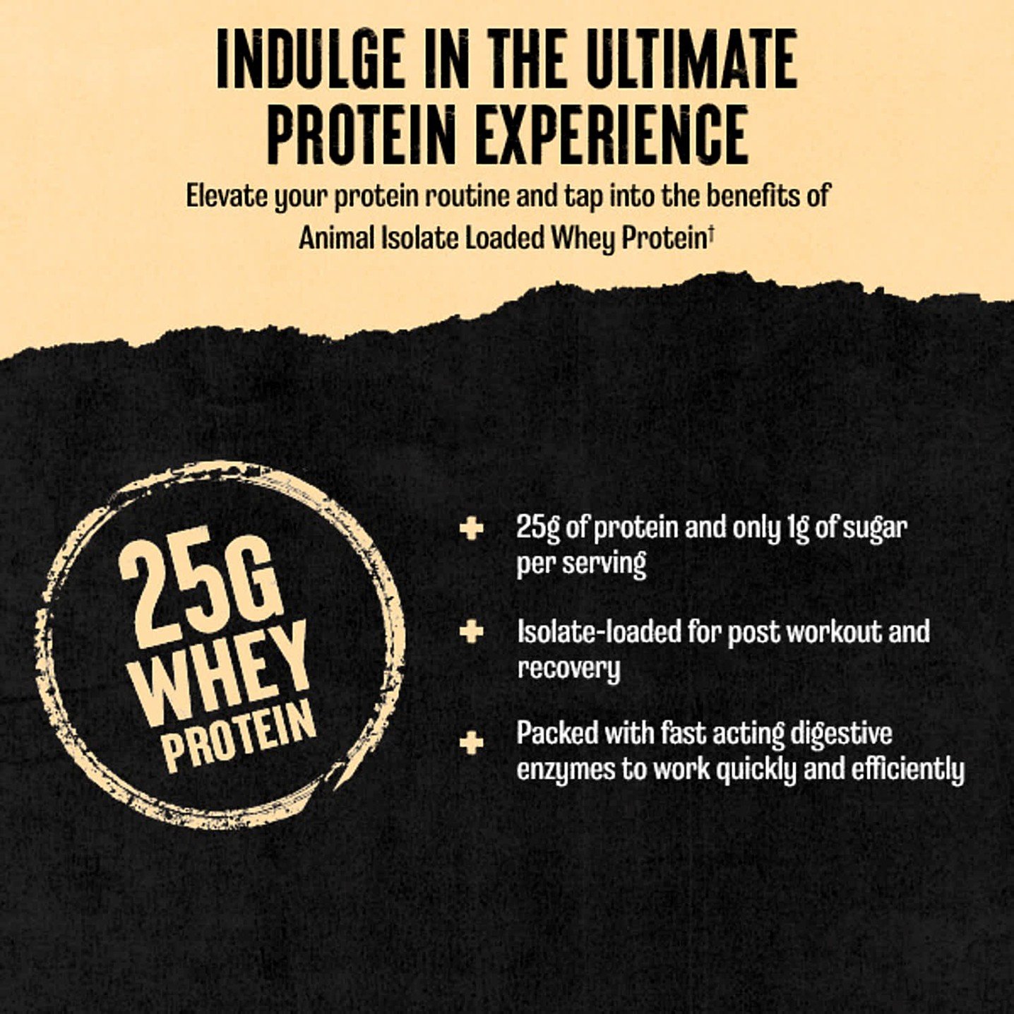Animal Isolate Loaded Whey Protein Cookies & Cream – 2 lb (907 g) - Image 5