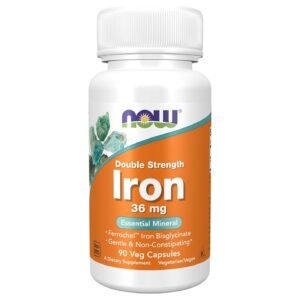NOW Foods Iron 36 mg – 90 Veg Capsules