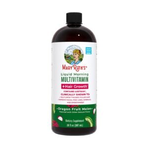 MaryRuth's Liquid Morning Multivitamin + Hair Growth Dragon Fruit Melon – 30 fl oz (887 ml)