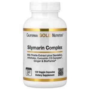 California Gold Nutrition Silymarin Milk Thistle Complex – 120 Veggie Capsules