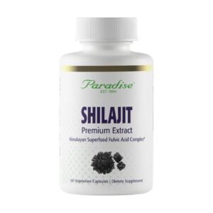 Paradise Herbs Shilajit Premium Extract 250 mg – 60 Vegetarian Capsules