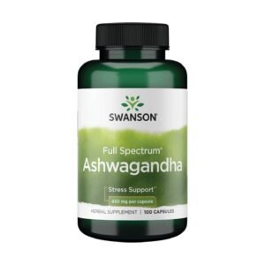 Swanson Vitamins Full Spectrum Ashwagandha 450 mg – 100 Vegan Capsules
