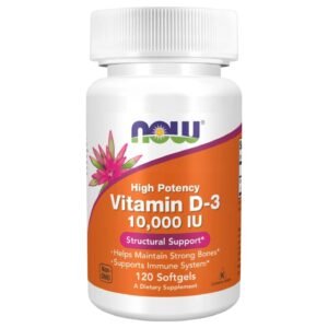 NOW Foods Vitamin D-3 High Potency 10,000 IU – 120 Softgels