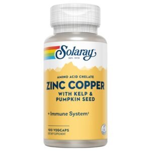 Solaray Zinc Copper with Kelp & Pumpkin Seed – 100 VegCaps