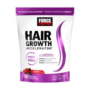 Force Factor Hair Growth Accelerator Mixed Berry – 60 Soft Chews