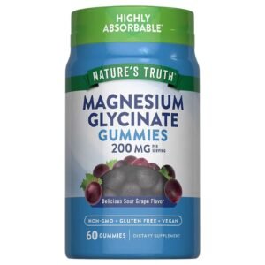 Nature's Truth Magnesium Glycinate Gummies Sour Grape – 60 Gummies