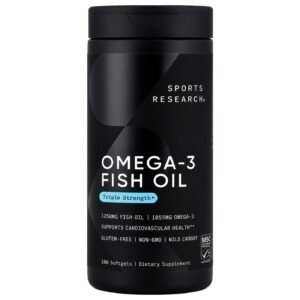 Sports Research Omega-3 Fish Oil – 180 Softgels