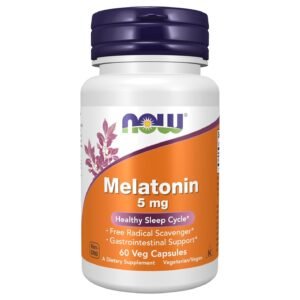NOW Foods Melatonin 5 mg – 60 Veg Capsules