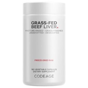 Codeage Grass-Fed Beef Liver 500 mg – 180 Vegetable Capsules