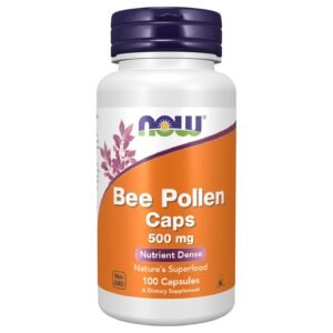 NOW Foods Bee Pollen Caps 500 mg – 100 Capsules