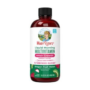 MaryRuth's Liquid Morning Multivitamin + Hair Growth Dragon Fruit Melon – 15.22 fl oz (450 ml)