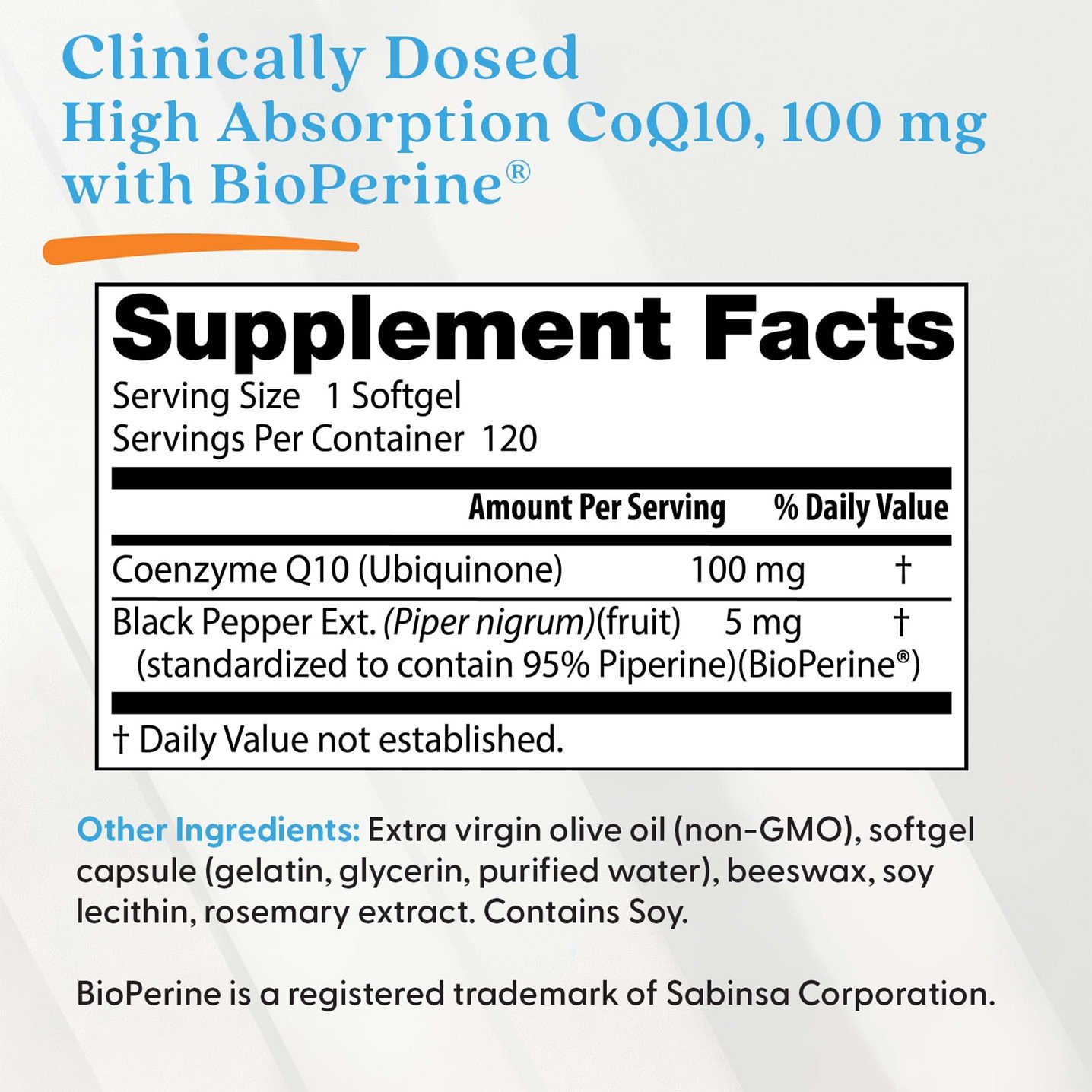 Doctor's Best High Absorption CoQ10 100 mg – 120 Softgels - Image 2