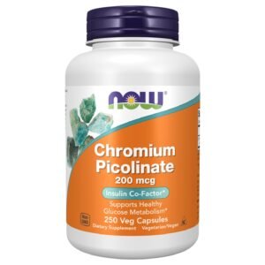 NOW Foods Chromium Picolinate 200 mcg – 250 Veg Capsules