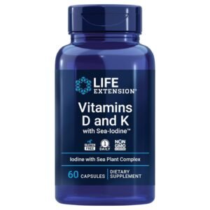 Life Extension Vitamins D & K with Sea-Iodine – 60 Capsules