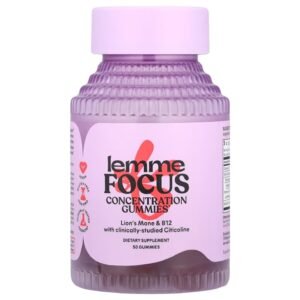 Lemme Focus Concentration Gummies Strawberry – 50 Gummies