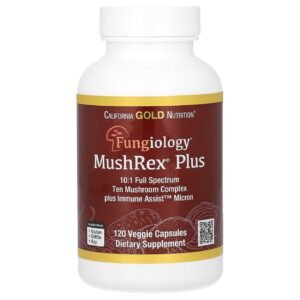 California Gold Nutrition MushRex Plus Ten Mushroom Complex – 120 PlantCaps